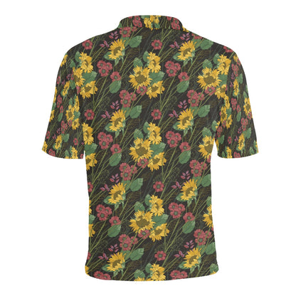 Sunflower Print Design LKS303 Men Polo Shirt