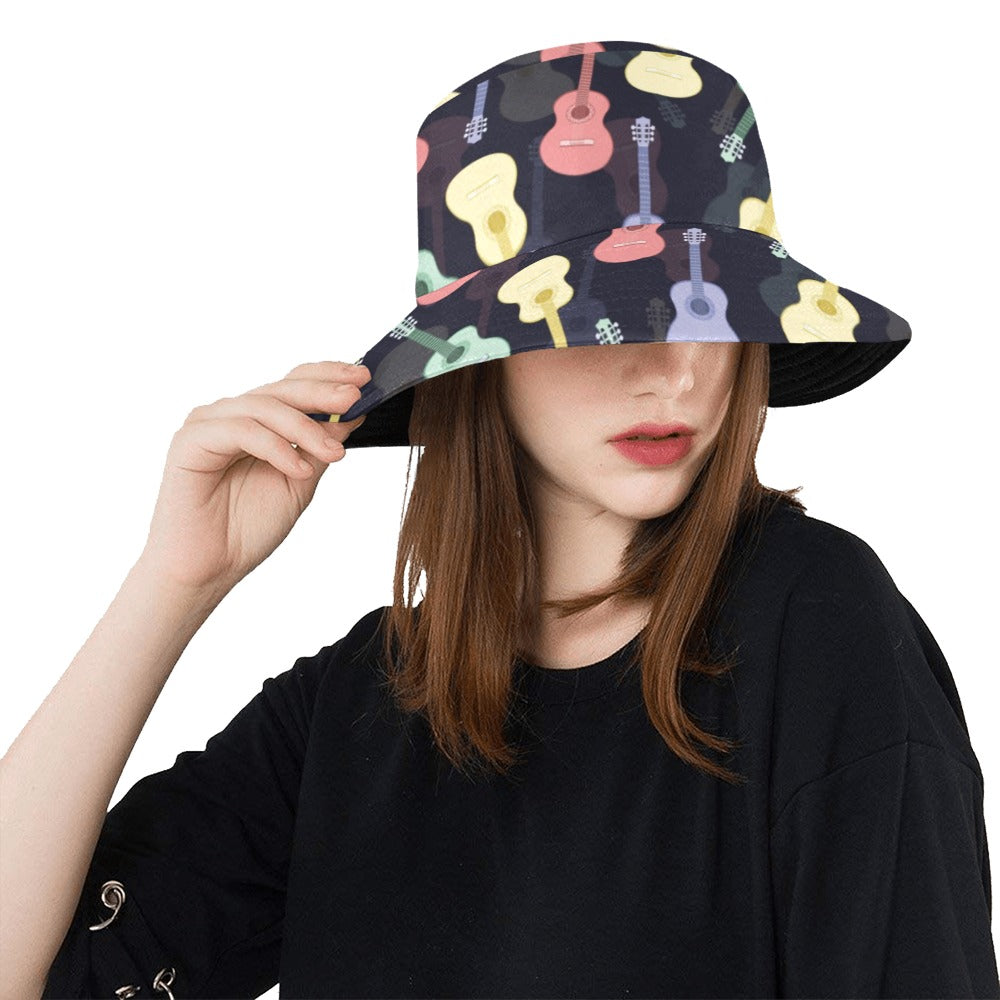 Acoustic Guitar Print Design LKS401 Unisex Bucket Hat