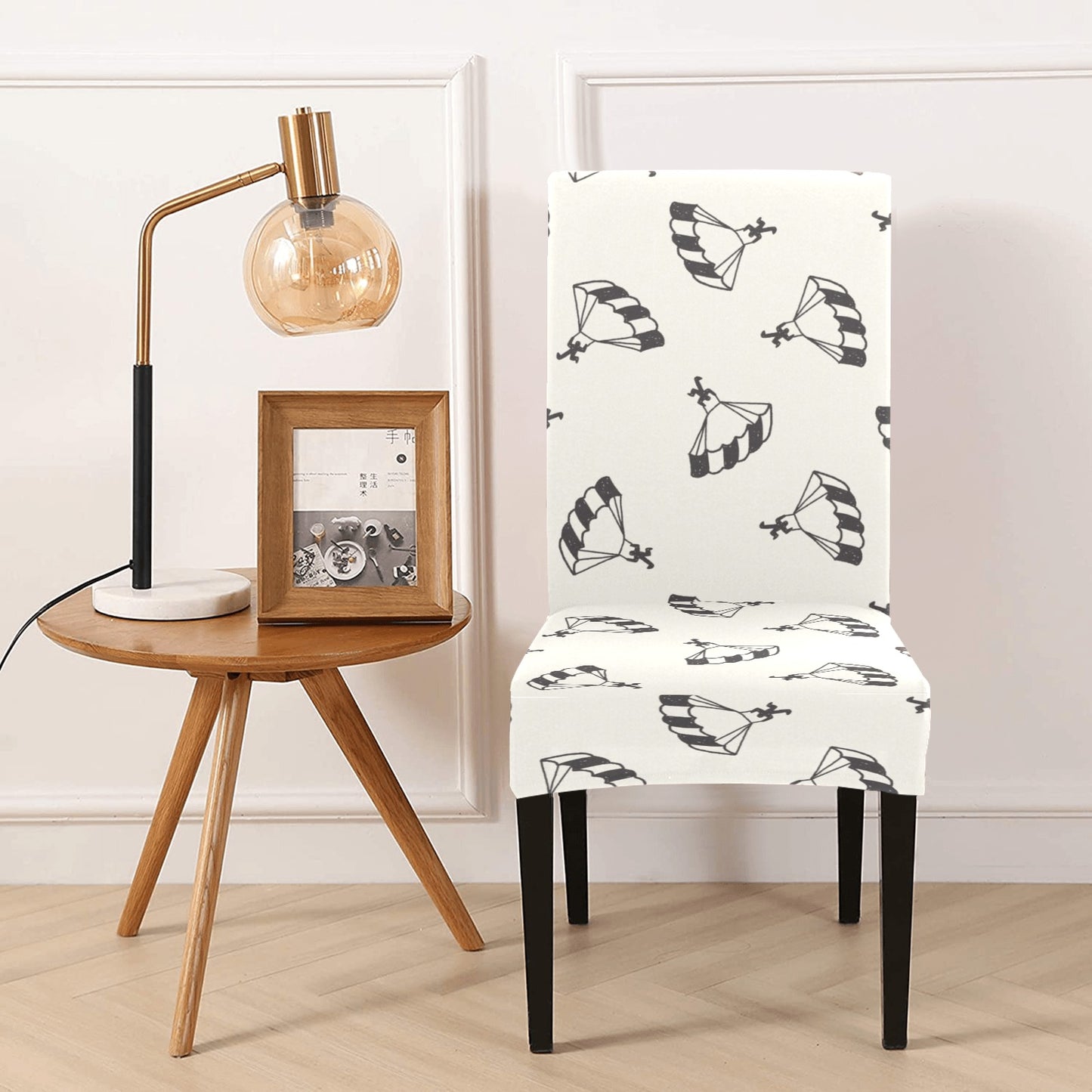 Skydiver Print Design LKS301 Dining Chair Slipcover