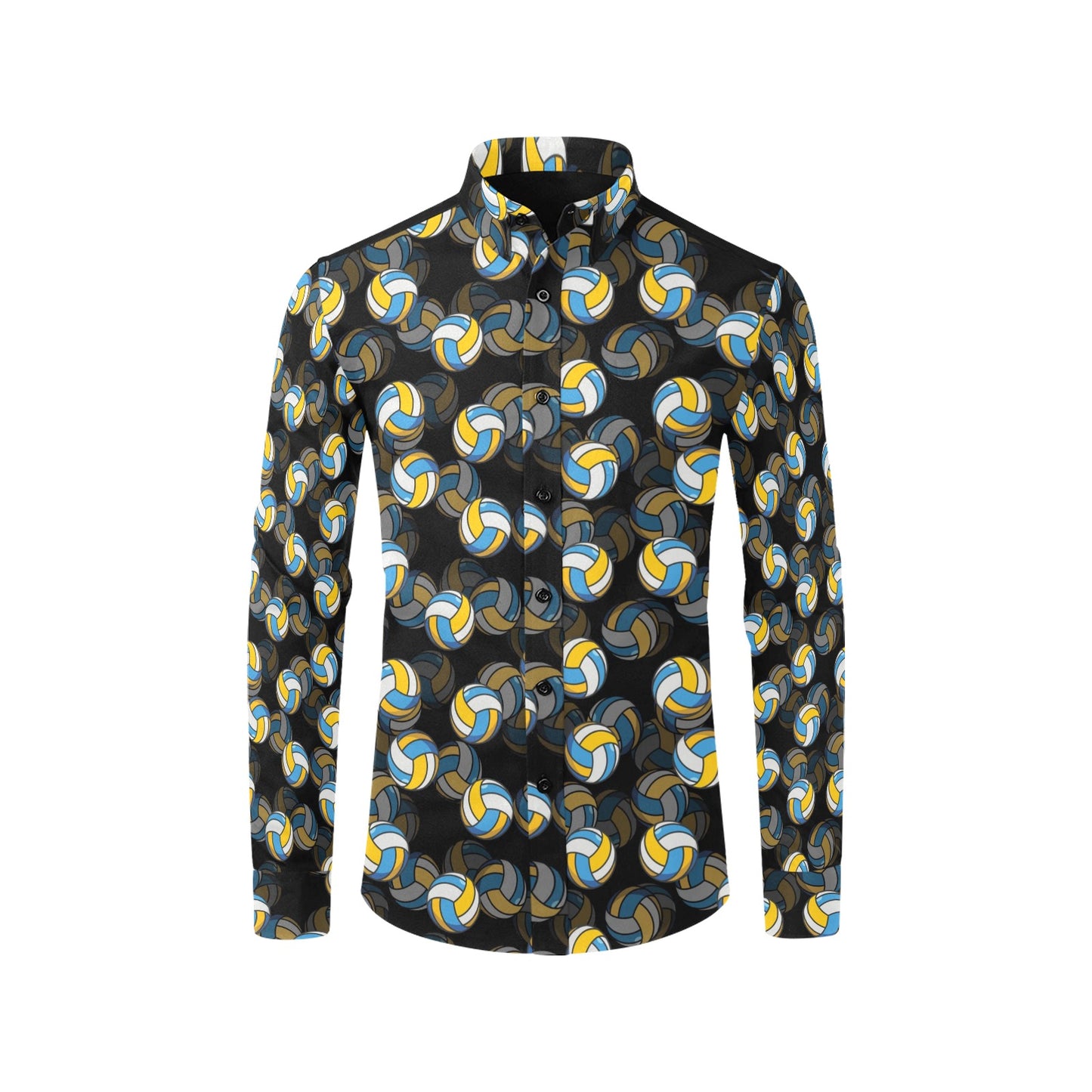 Volleyball Print Design LKS302 Men's Long Sleeve Dress Shirt