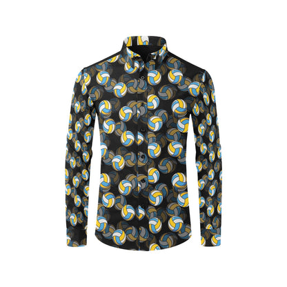 Volleyball Print Design LKS302 Men's Long Sleeve Dress Shirt