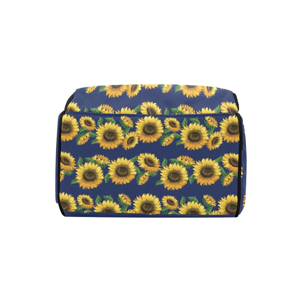 Sunflower Print Design LKS307 Diaper Bag Backpack