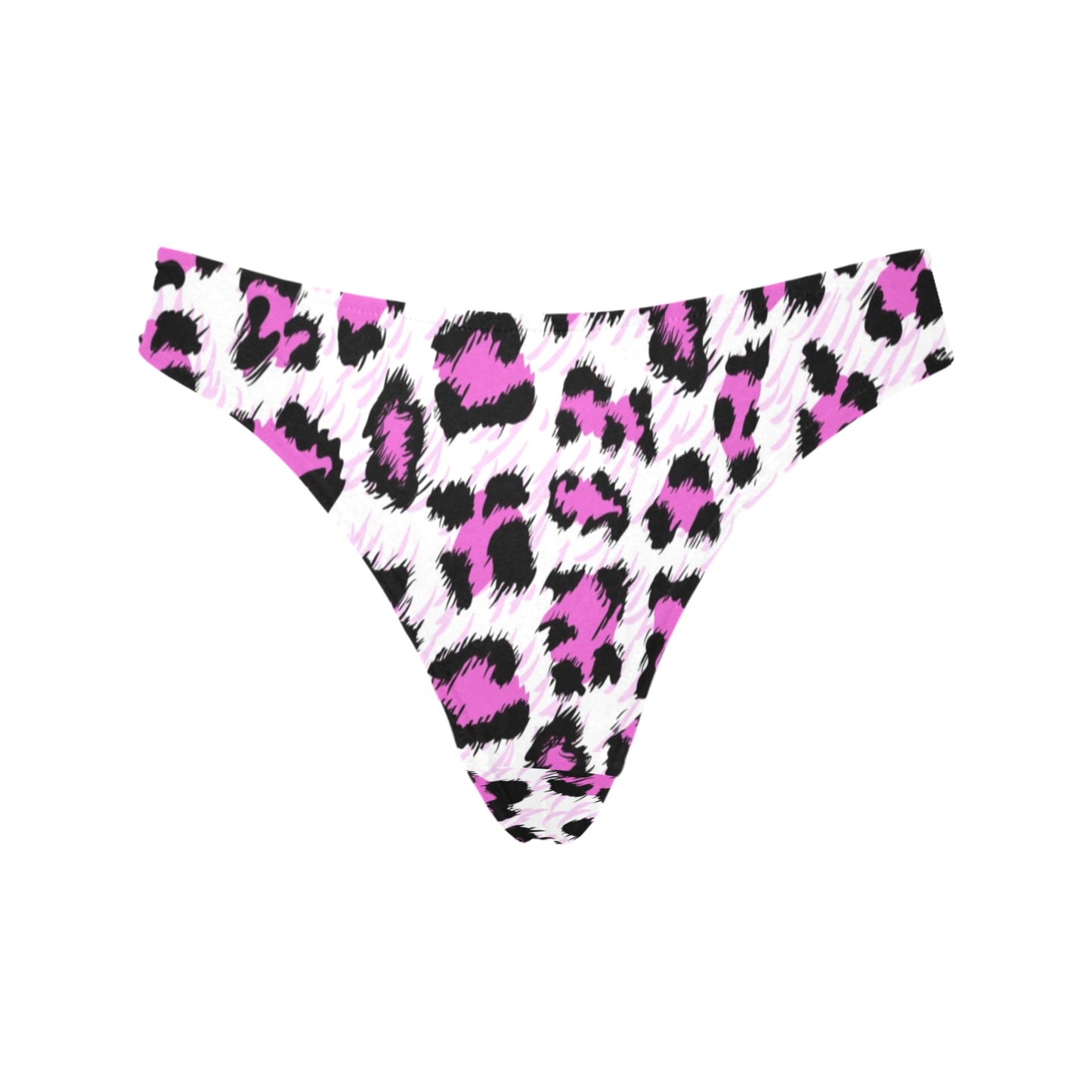 Leopard Pink Skin Print Women's Thongs