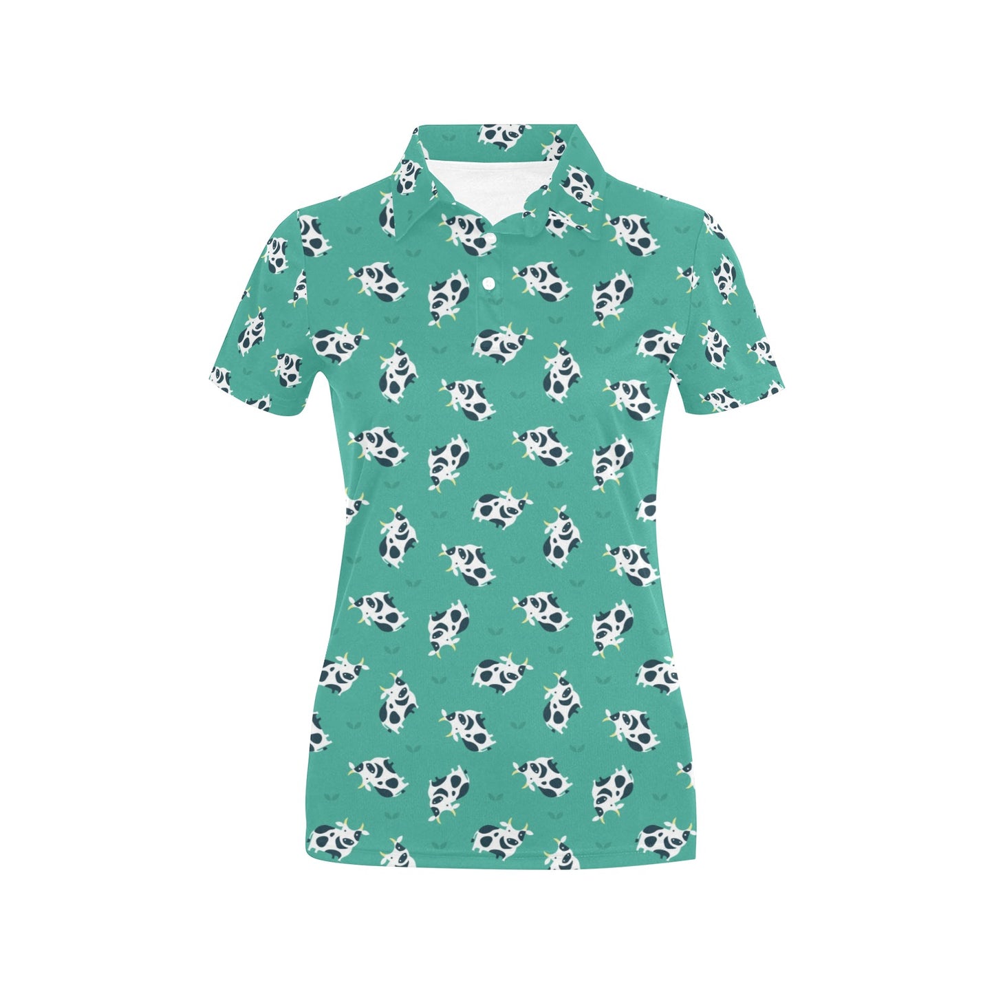 Cow Pattern Print Design 03 Women's Polo Shirt