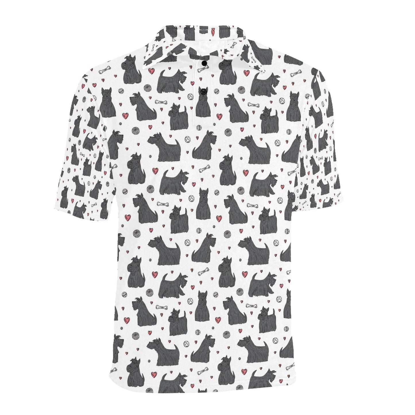 Scottish Terriers Print Design LKS3015 Men Polo Shirt