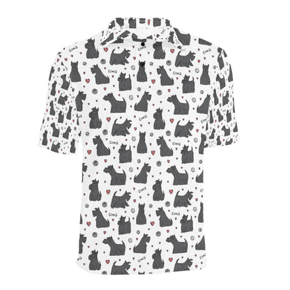 Scottish Terriers Print Design LKS3015 Men Polo Shirt