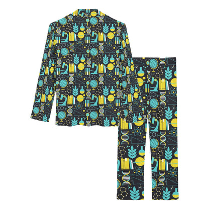 Science Print Design LKS301 Women's Long Pajama Set