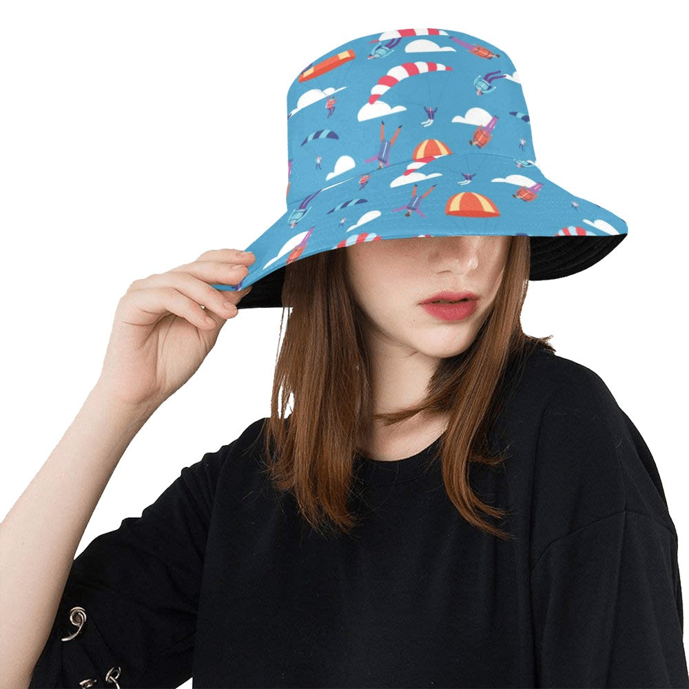 Skydiver Print Design LKS306 Unisex Bucket Hat