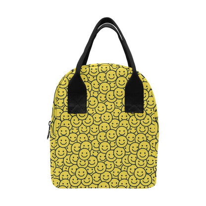 Smiley Face Emoji Print Design LKS302 Insulated Lunch Bag
