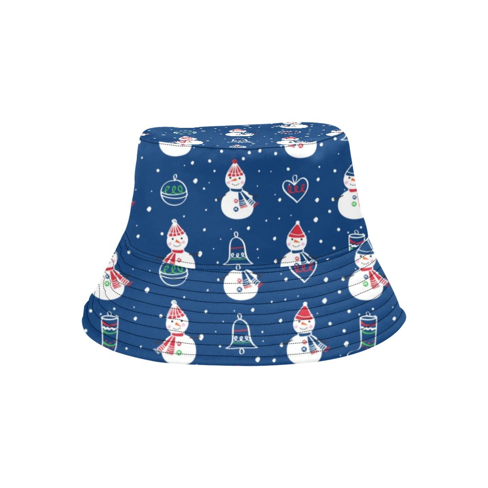 Snowman Print Design LKS306 Unisex Bucket Hat