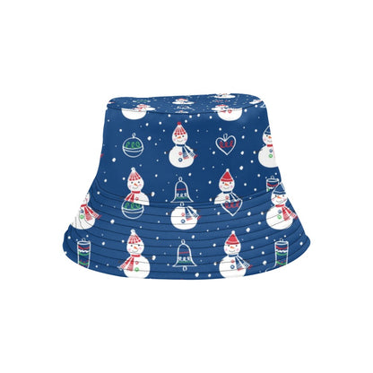 Snowman Print Design LKS306 Unisex Bucket Hat