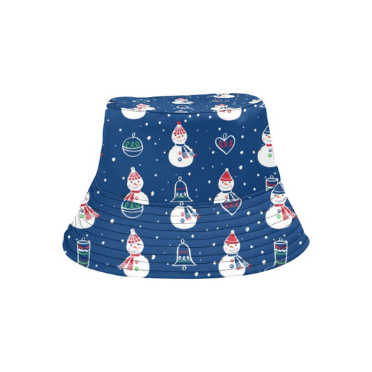 Snowman Print Design LKS306 Unisex Bucket Hat
