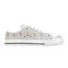 Sailboat Print Design LKS301 Women's White Low Top Shoes