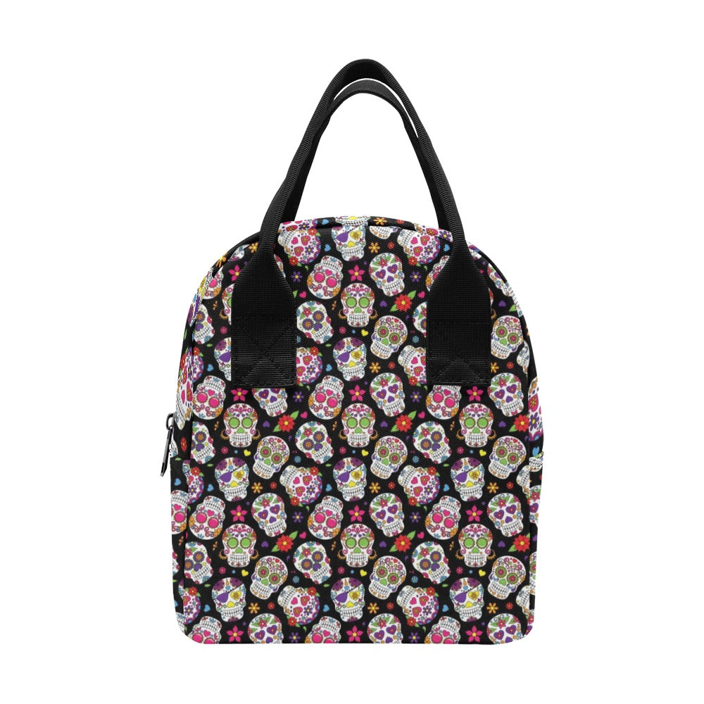 Sugar Skull Print Design LKS302 Insulated Lunch Bag