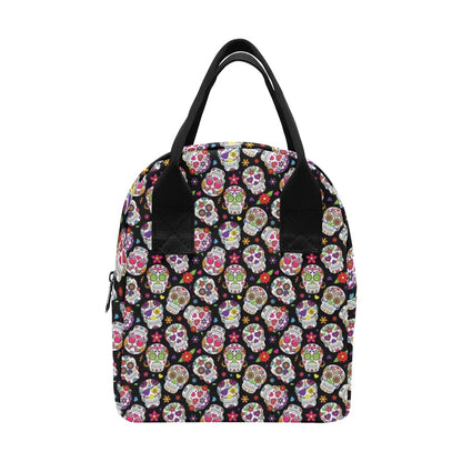 Sugar Skull Print Design LKS302 Insulated Lunch Bag