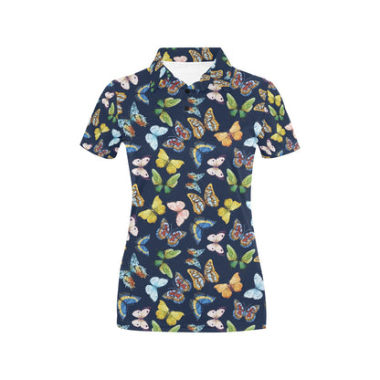 Butterfly Beautiful Print Pattern Women's Polo Shirt
