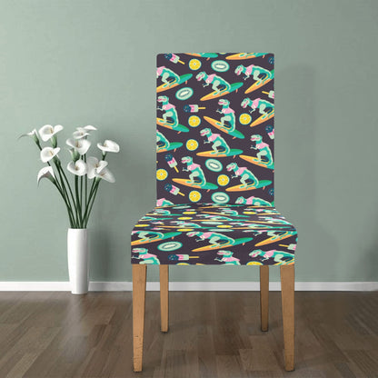 Surfboard T Rex Print Design LKS301 Dining Chair Slipcover