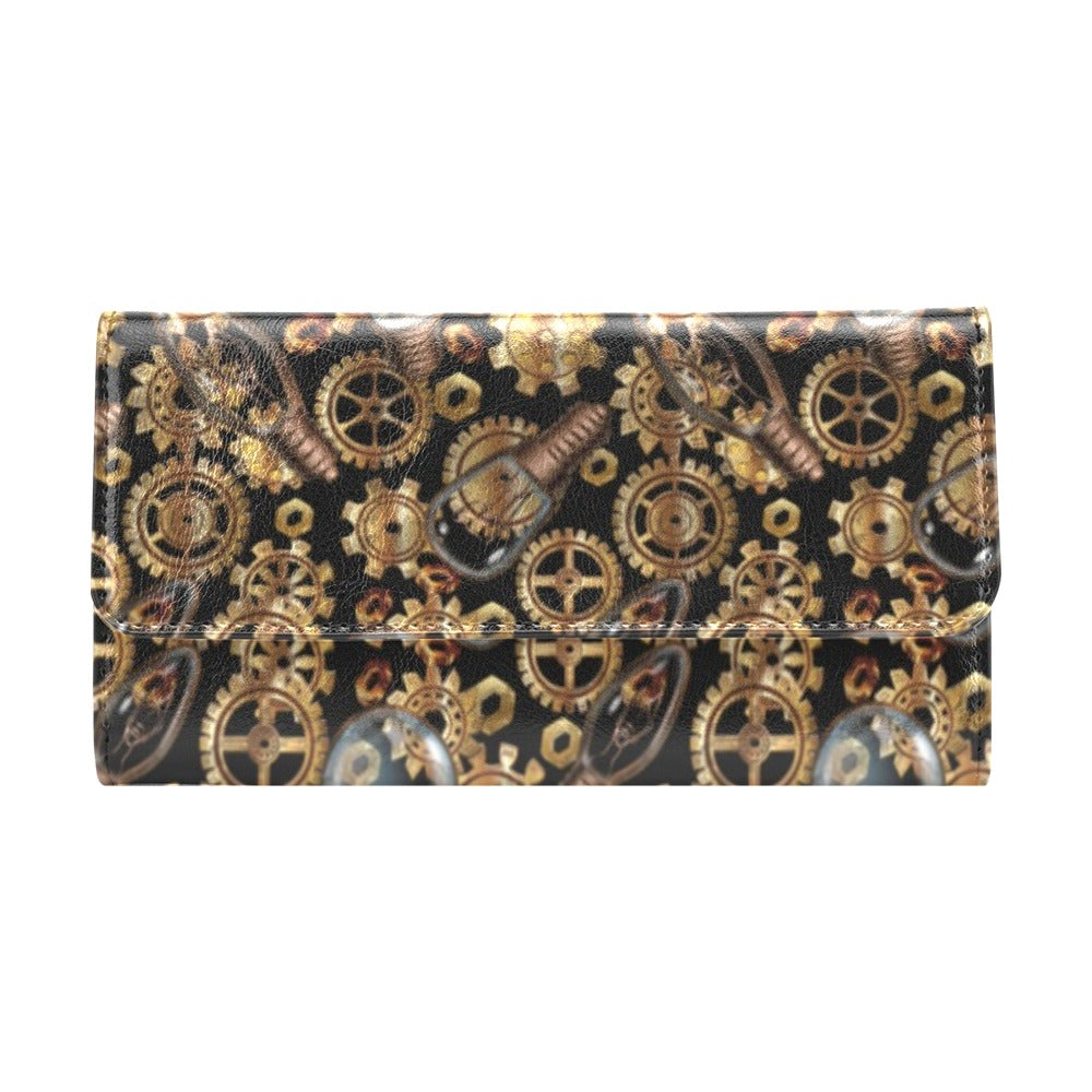 Steampunk Lightbulb Print Design LKS304 Women's Trifold Wallet