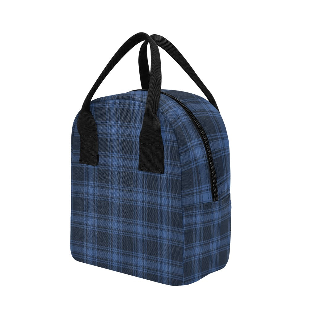 Tartan Blue Print Design LKS304 Insulated Lunch Bag