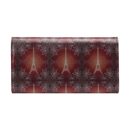 Eiffel Tower Drawing Print Women's Trifold Wallet