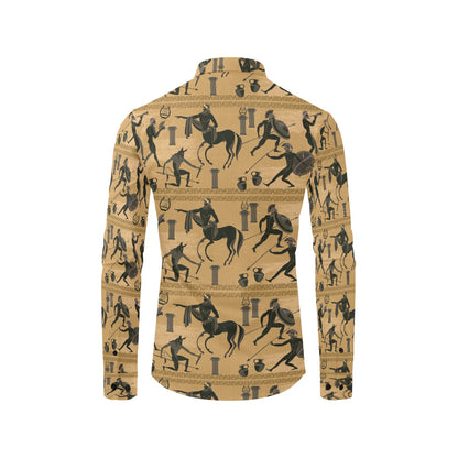 Ancient Greek Statue Print Design LKS304 Men's Long Sleeve Dress Shirt