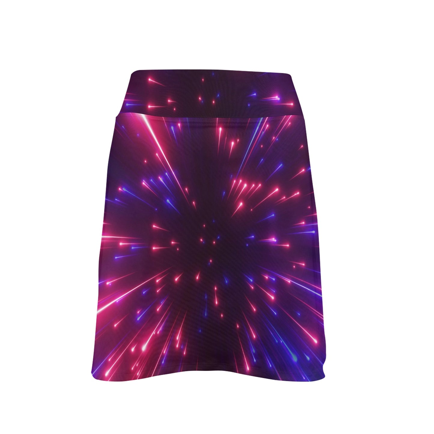 Celestial Purple Blue Neon Speed Light 17" Golf & Pickleball Skort with Pockets