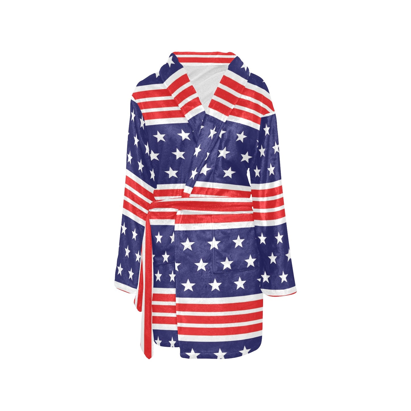 Patriotic Pattern Print Design A04 Women's Fleece Robe