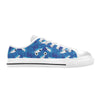 Shark Print Design LKS308 Women's White Low Top Shoes