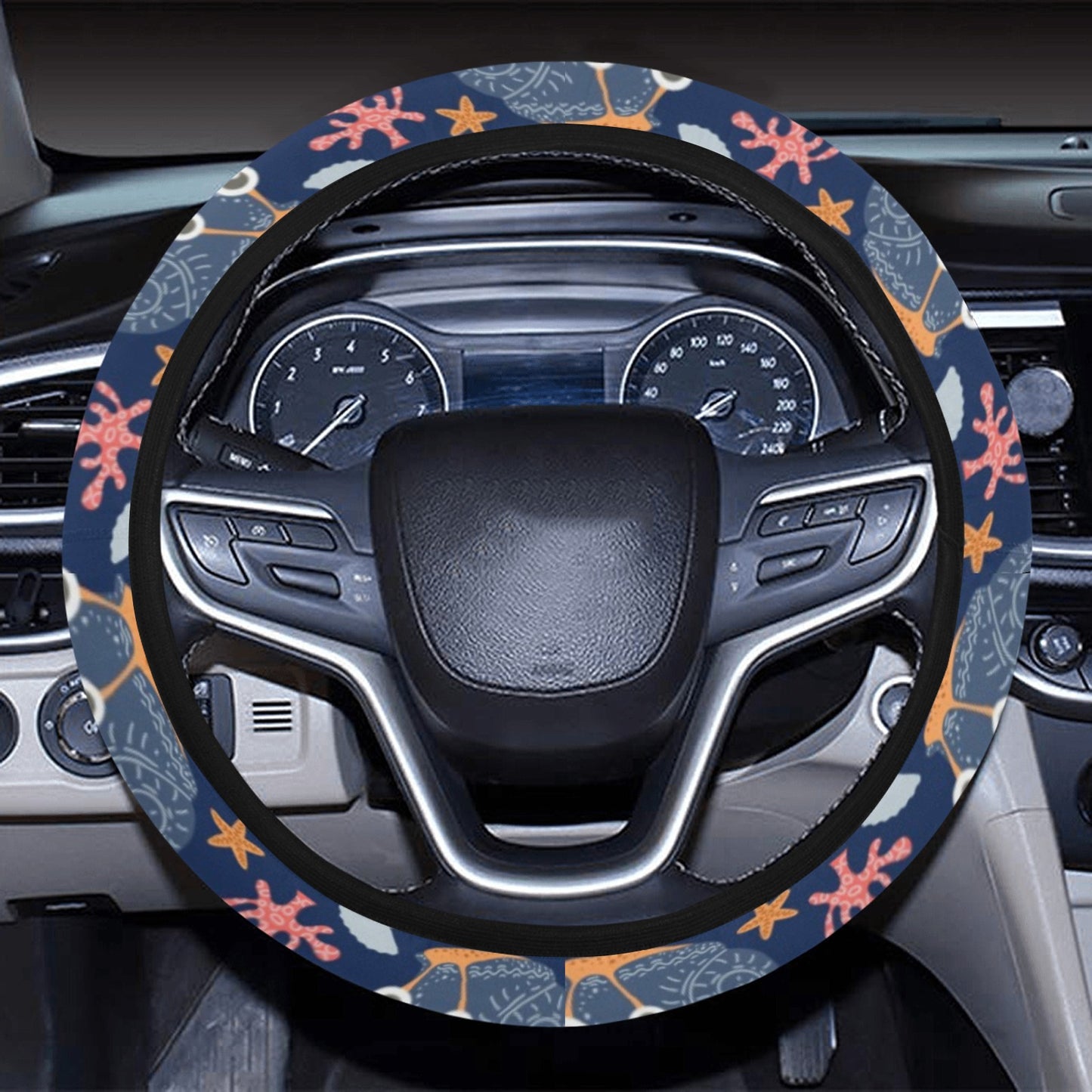 Snail Print Design LKS402 Steering Wheel Cover with Elastic Edge