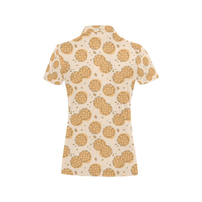 Waffle Print Design LKS303 Women's Polo Shirt