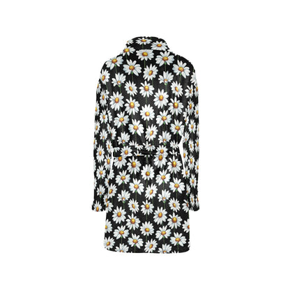 Daisy Print Pattern Women's Fleece Robe