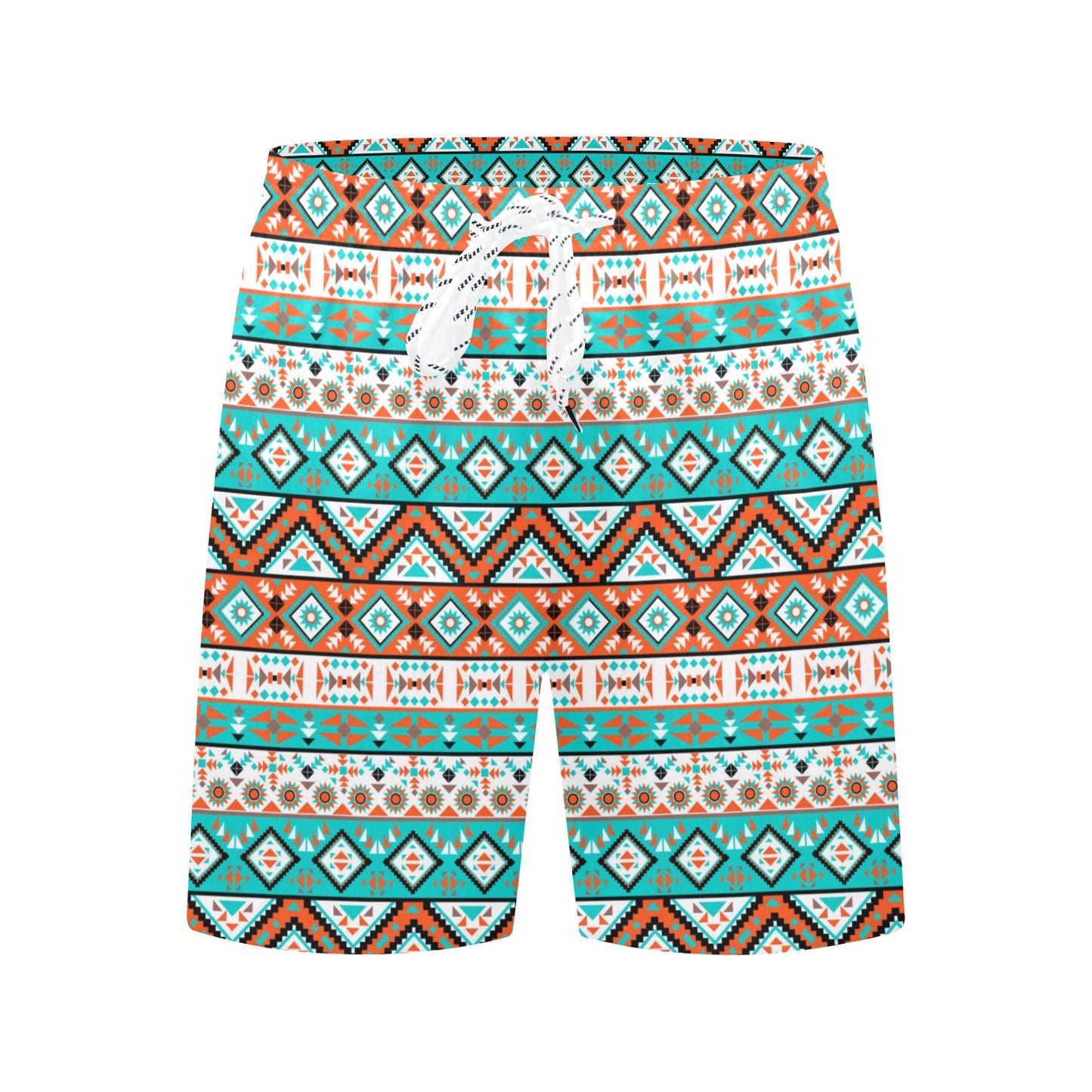 Navajo Style Print Pattern Men's Swim Trunks Beach Shorts