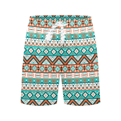 Navajo Style Print Pattern Men's Swim Trunks Beach Shorts