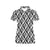 Fleur De Lis Black White Pattern Print Design 02 Women's Polo Shirt