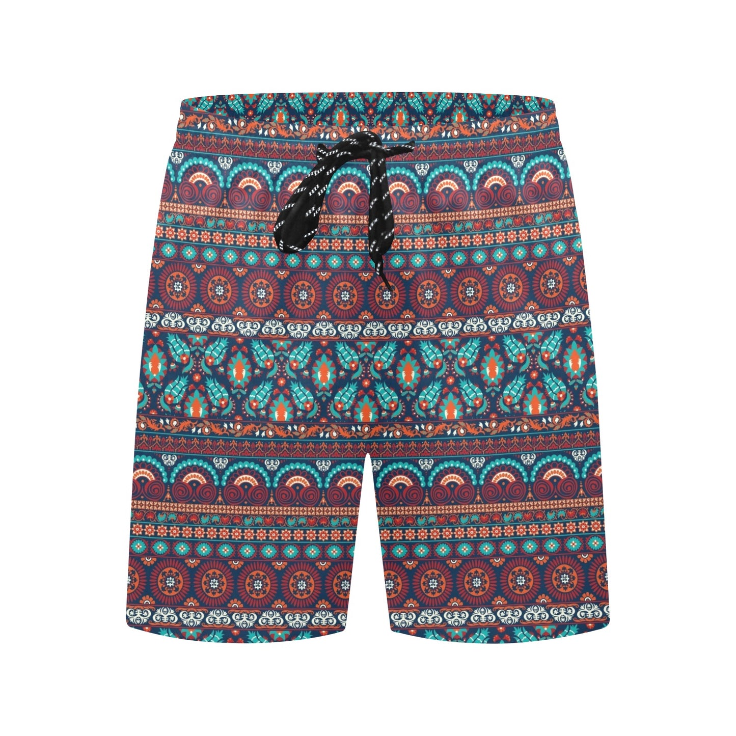 Suzani Print Design LKS302 Men's Swim Trunks Beach Shorts