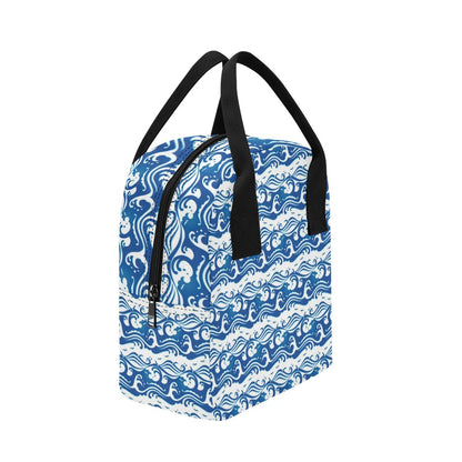 Wave Print Design LKS303 Insulated Lunch Bag