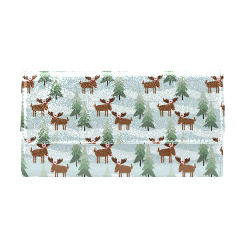Moose Print Design LKS402 Women's Trifold Wallet