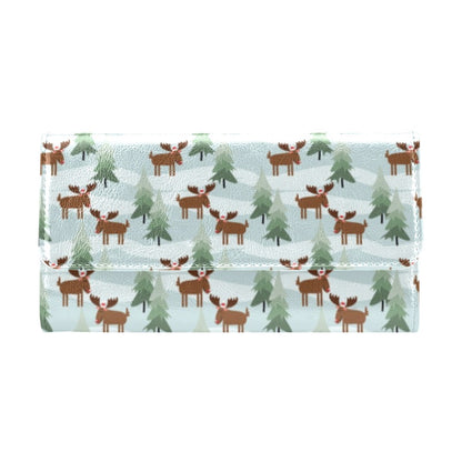 Moose Print Design LKS402 Women's Trifold Wallet