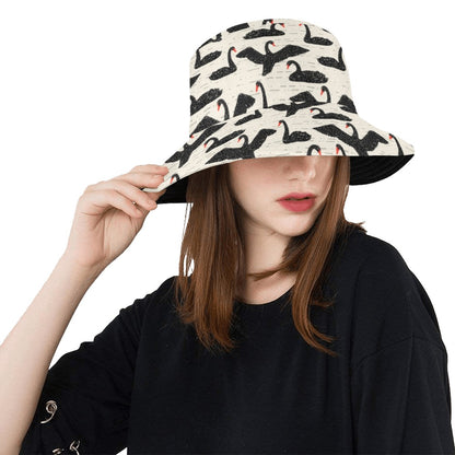 Swan Print Design LKS402 Unisex Bucket Hat