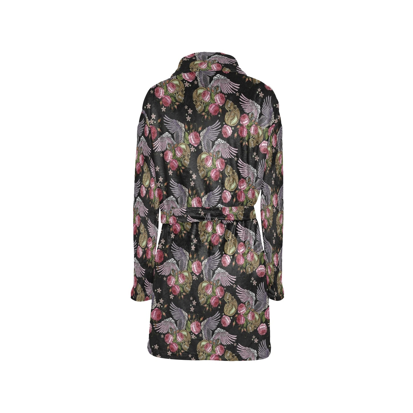 Angel Wings Pattern Print Design 06 Women's Fleece Robe