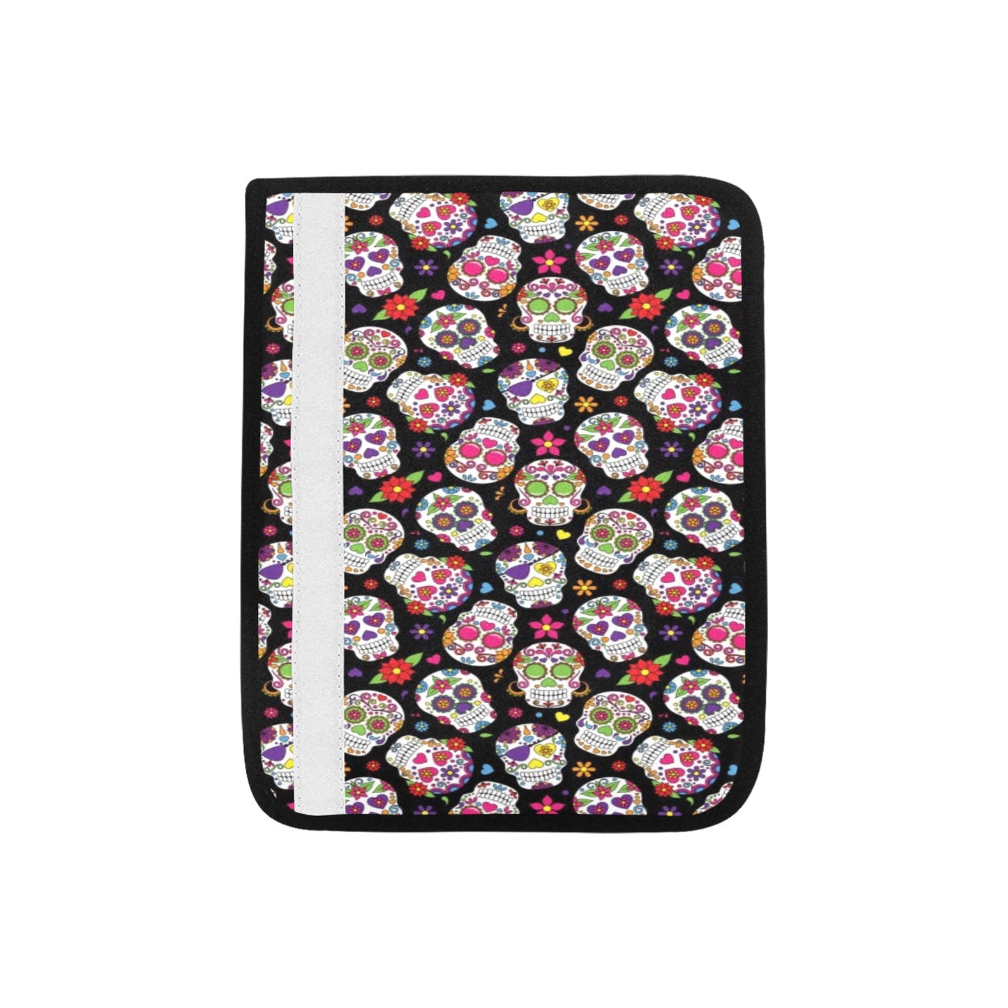 Sugar Skull Print Design LKS302 Car Seat Belt Cover