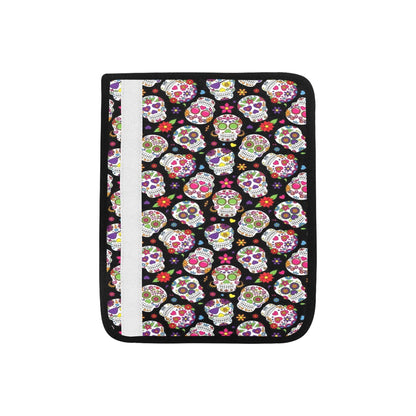 Sugar Skull Print Design LKS302 Car Seat Belt Cover