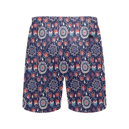 Suzani Print Design LKS305 Men's Swim Trunks Beach Shorts