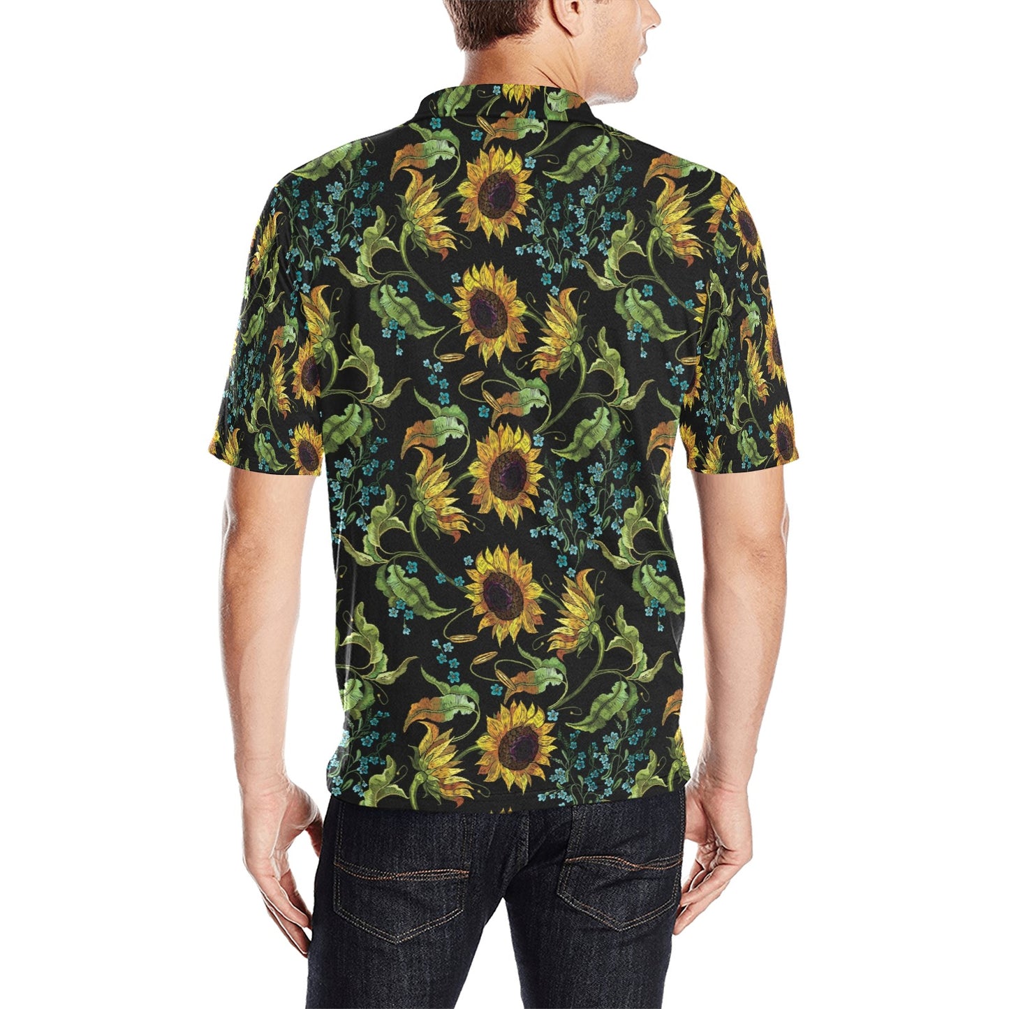 Sunflower Print Design LKS308 Men Polo Shirt