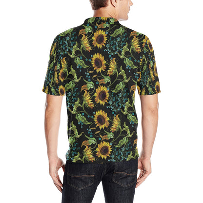 Sunflower Print Design LKS308 Men Polo Shirt