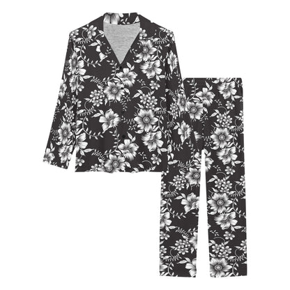 Gerberas Pattern Print Design GB02 Women's Long Pajama Set