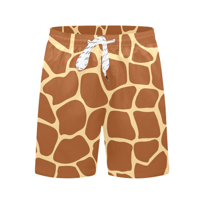 Giraffe Texture Print Men's Swim Trunks Beach Shorts