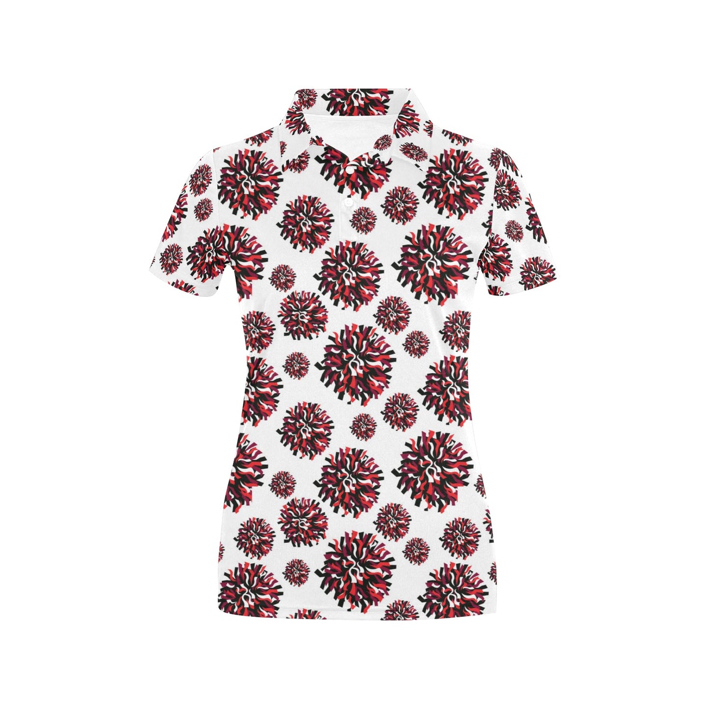 Cheerleader Pattern Print Design 01 Women's Polo Shirt