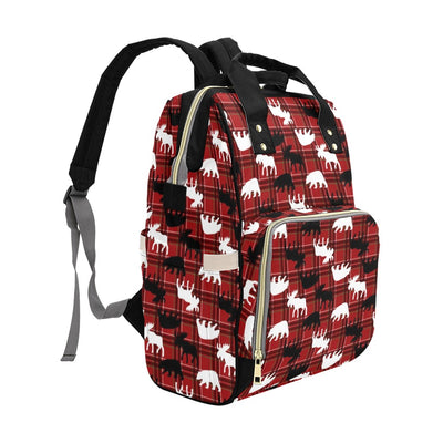 Moose Print Design LKS401 Diaper Bag Backpack