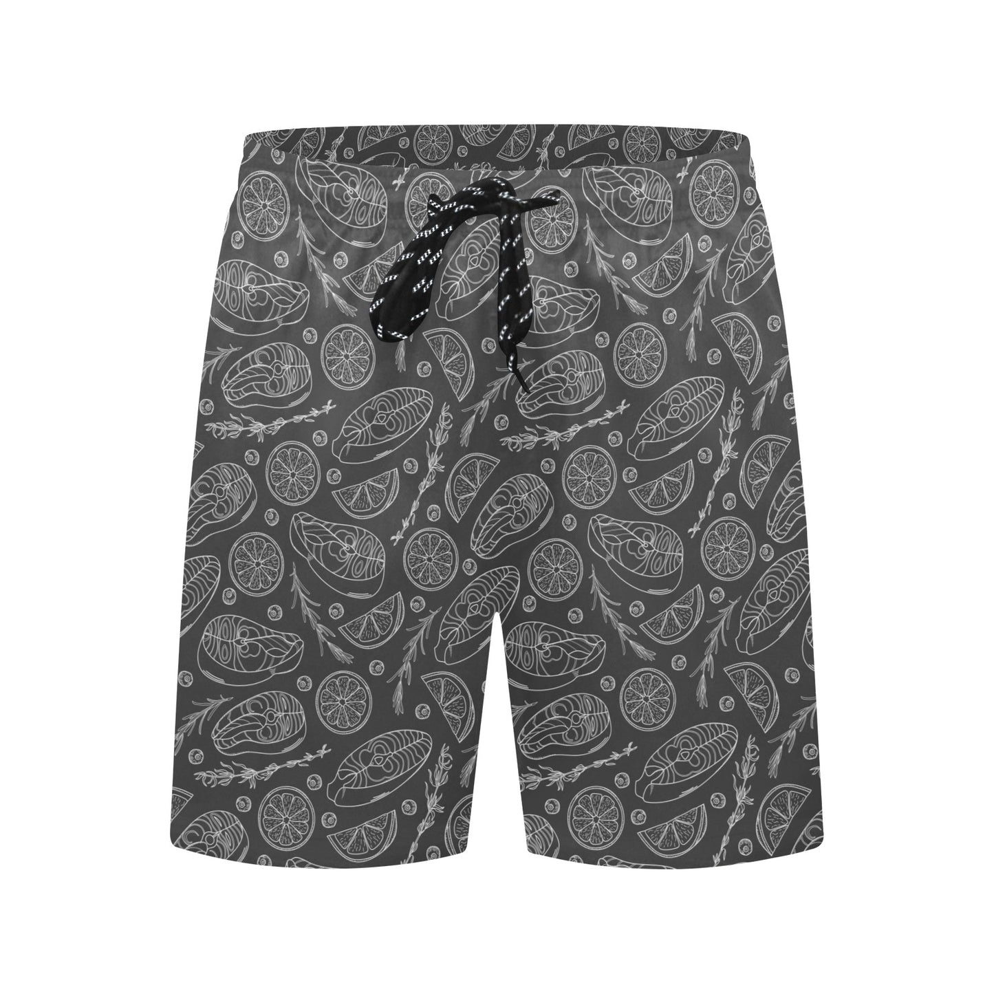 Steak Print Design LKS301 Men's Swim Trunks Beach Shorts